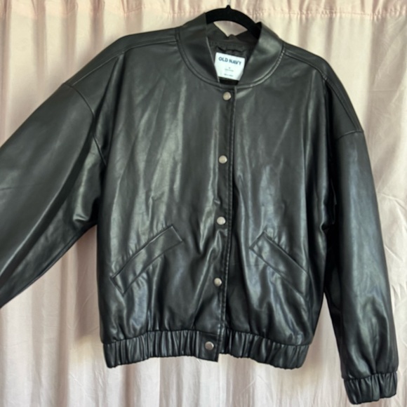 Old Navy Jackets & Blazers - Black Faux Leather Jacket
